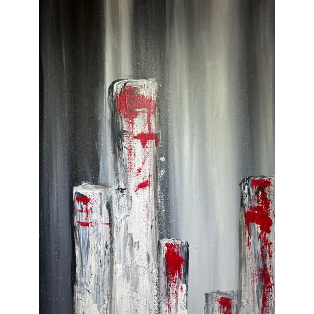Textile 2026 Cityscape Acrylic on Canvas by RacquelJ For Sale - Image 7 of 10