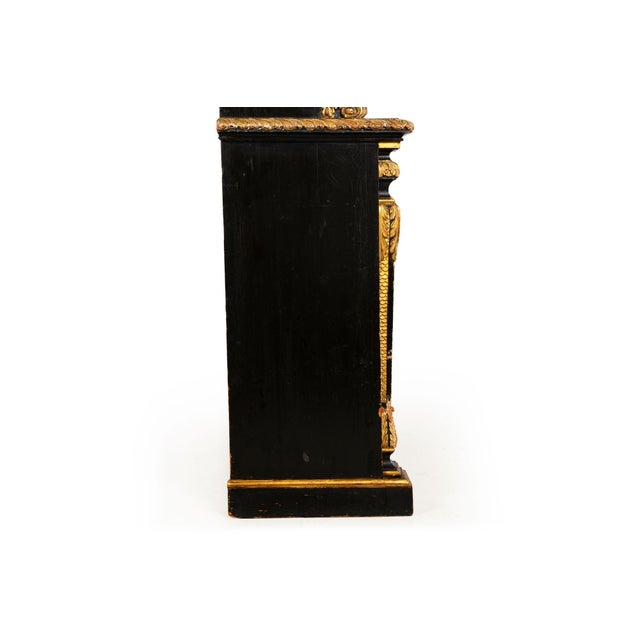 Regency Period Black and Gilt Painted Bookcase Cabinet, 19th Century For Sale - Image 11 of 18