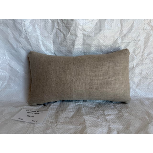 Textile Antique 17th Century Brussels Tapestry Pillow With Abstract Pattern For Sale - Image 7 of 7