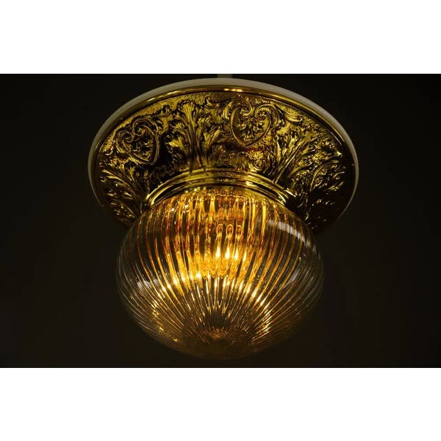 Wood Large Historistic Ceiling Lamp, Vienna, 1890s For Sale - Image 7 of 13