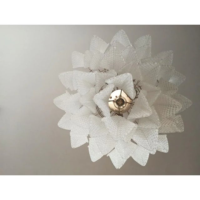 Vintage Italian Murano Glass Chandelier with 57 Glass Rondini Petals, 1980s For Sale - Image 8 of 16