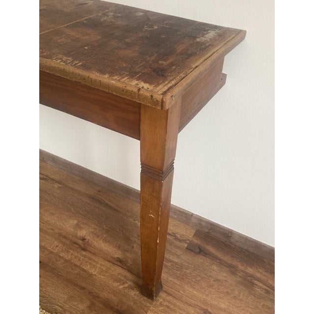 Rustic Pine Console Tables, France, Set of 2 For Sale - Image 4 of 14