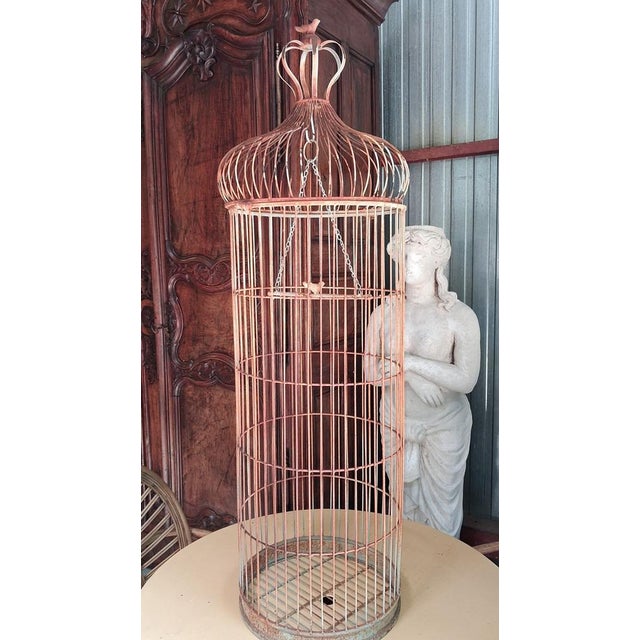 Large Metal Birdcage, Early 20th Century For Sale - Image 9 of 10