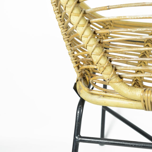 1960s Scandinavian Modern Rattan Bucket Armchair | Chairish - Quality Scandinavian Bucket Chair