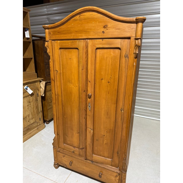 Antique Pine Two Door Cupboard From England For Sale - Image 4 of 18