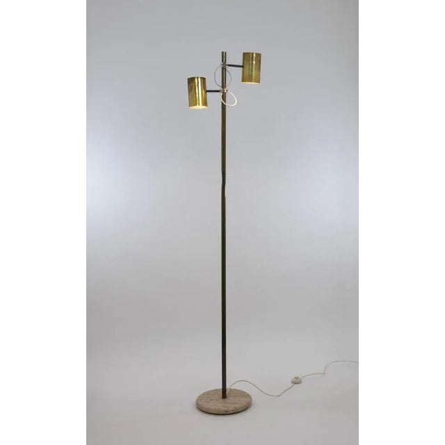 Mid-Century Modern Brass Giunco Floor Lamp by Fulvio Ferrari for Solka B, 1970s For Sale - Image 3 of 8