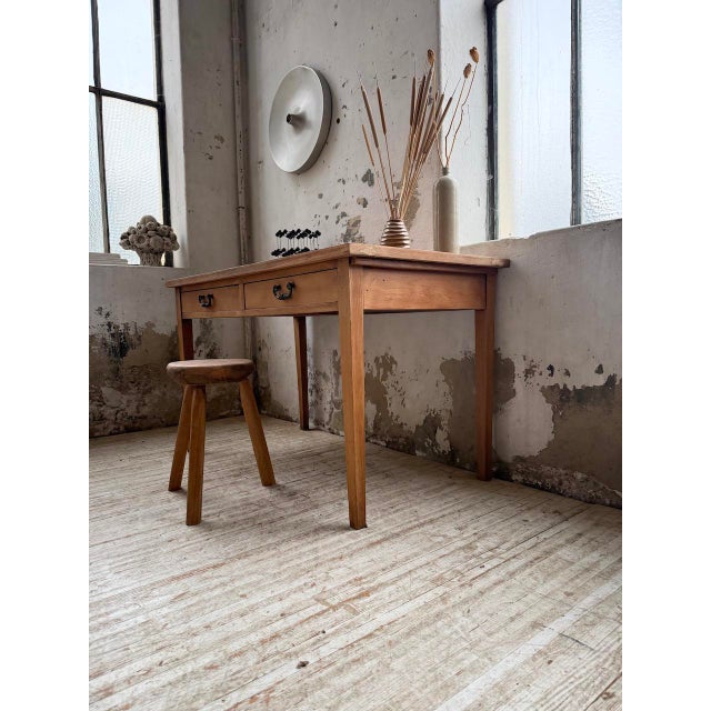 Oak Veneer Desk, 1950s For Sale - Image 3 of 18