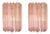 Vintage Italian Wall Lamps with Murano Glass Pink, 1990s, Set of 2 For Sale