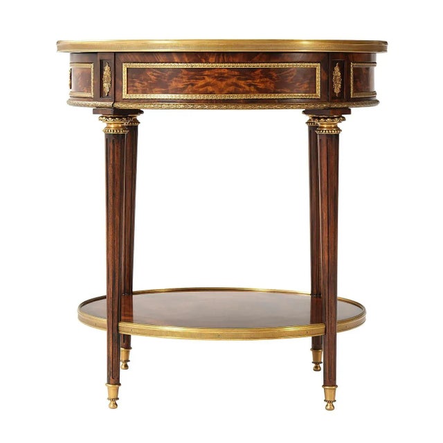 French Louis XVI Bouillotte Lamp Table For Sale - Image 3 of 8