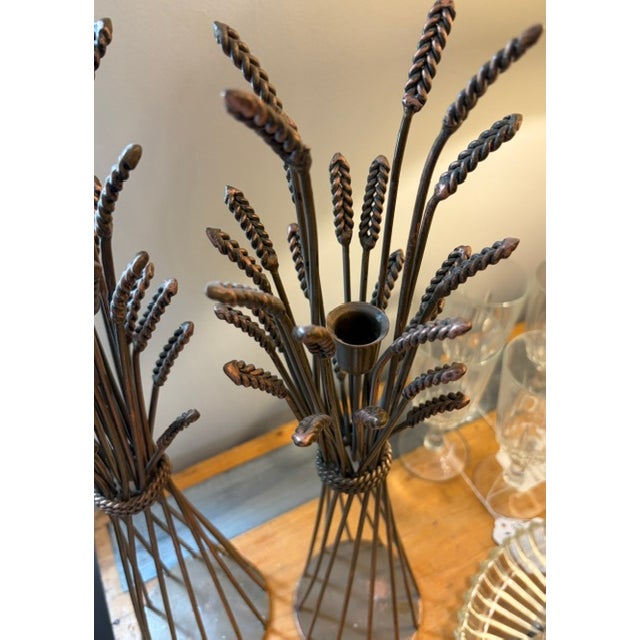 Wheat Sheath Candle Holders For Sale - Image 4 of 7
