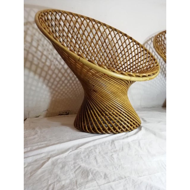 Brown Italian Model Primavera Armchairs by Franco Albini & Franca Helg for BBB Bonacina, 1968, Set of 2 For Sale - Image 8 of 17