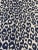Traditional Schumacher Leopard Fabric Blue on White Background 1 1/2 Yards For Sale - Image 3 of 6