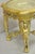 Vintage Art Deco Carved Female Dancer Silver Gold Round Coffee Side Table For Sale - Image 9 of 12