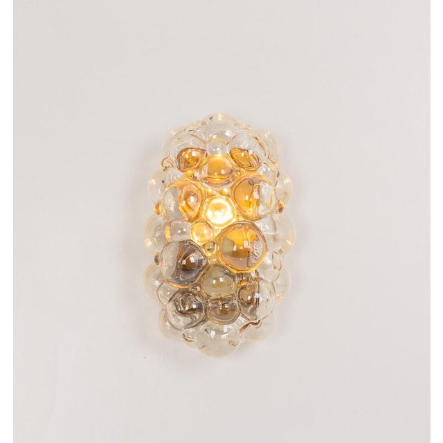 Amber Bubble Glass Sconce by Helena Tynell for Limburg, Germany, 1960s For Sale - Image 9 of 16
