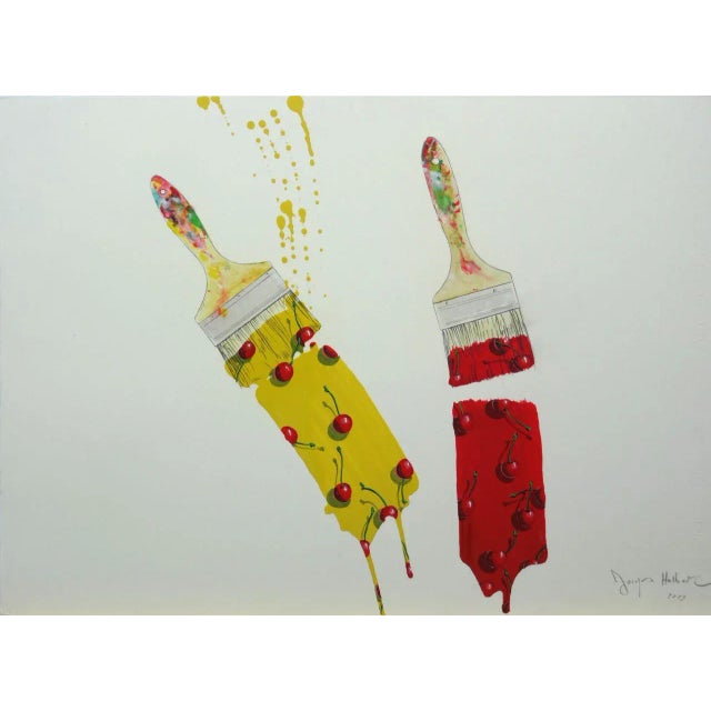 2000 - 2009 Jacques Halbert, Who’s Afraid of Yellow and Red, 2003, Acrylic on Paper For Sale - Image 5 of 5
