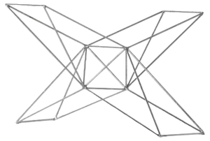 Vintage Geometrical Sculpture by Rudolf Wolf, 1975