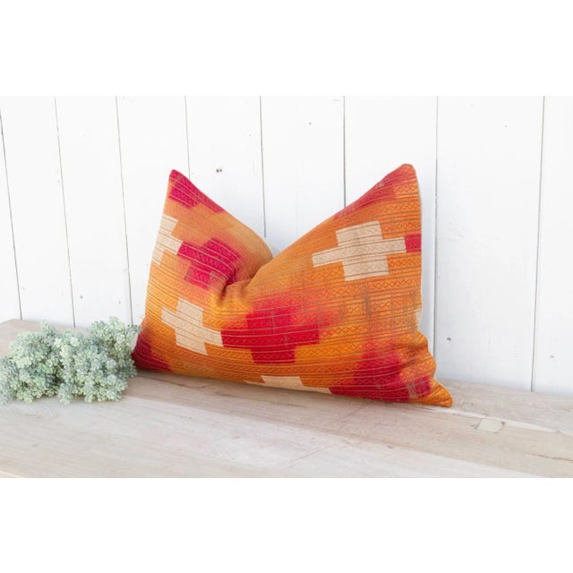 Kashmir Silk Phulkari Pillow For Sale - Image 4 of 9