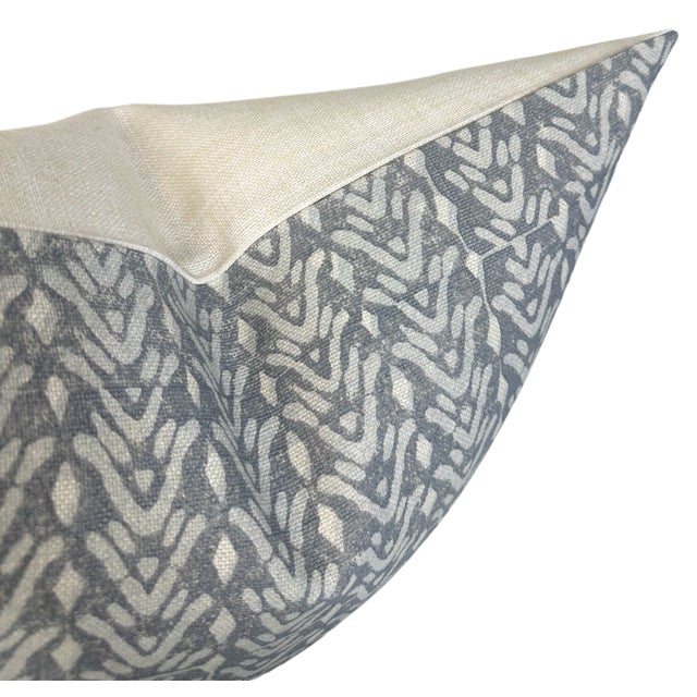 Bellflower Pillow Cover in Cadet Blue, 20x20 Pillow For Sale - Image 4 of 5