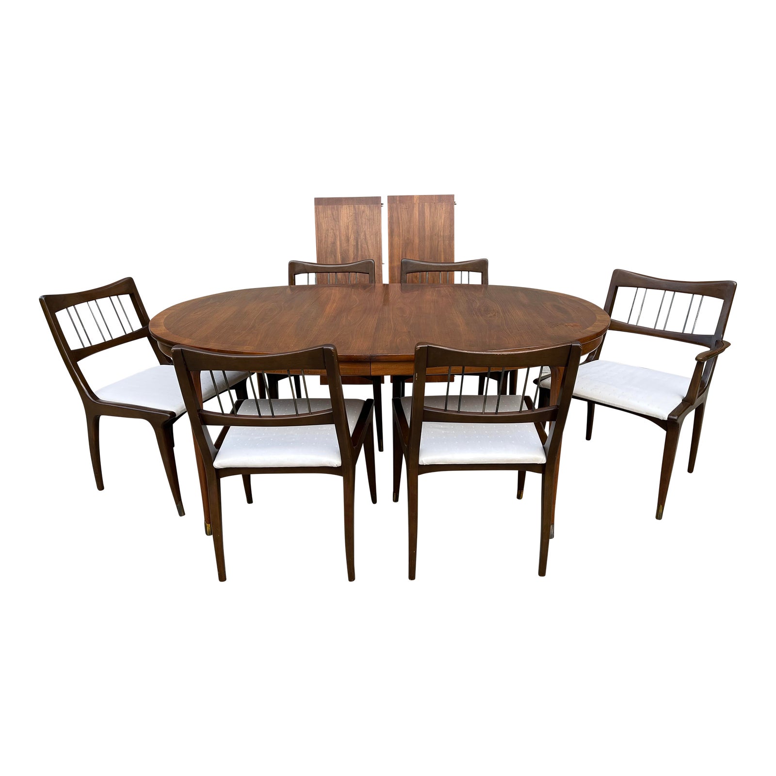 1956 White Furniture 75th Anniversary Tiara Collection Walnut Dining