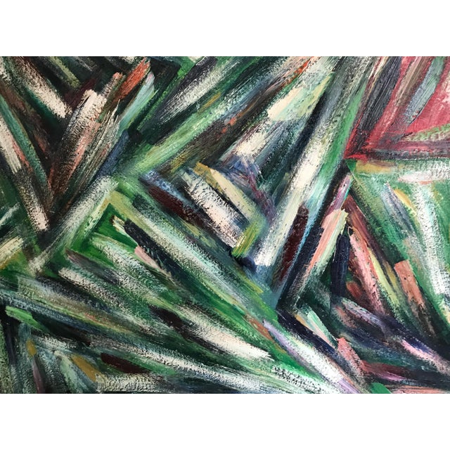 1990s Wings of Light Original Abstract Expressionism Oil Painting by Monique Nichols For Sale - Image 5 of 12