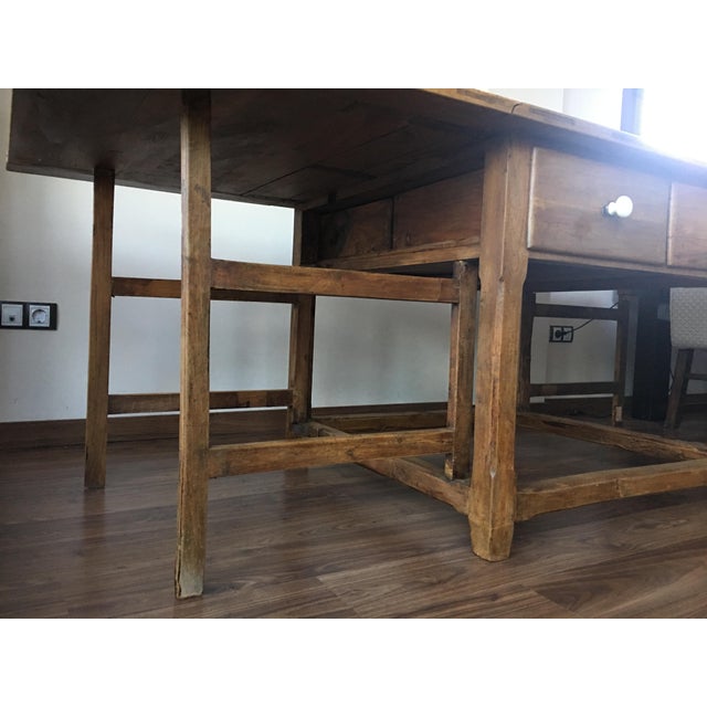 Spanish, 18th Century Drop-Leaf Table with Four Gate-Leg and Three Drawers For Sale - Image 6 of 9