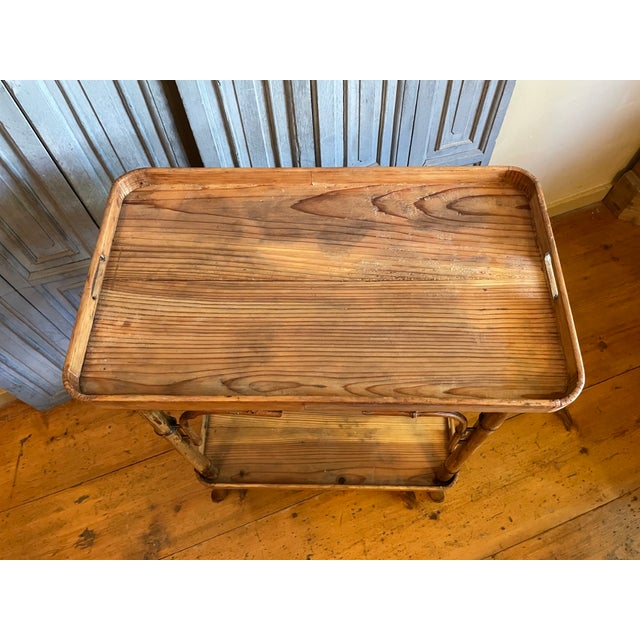 Brown Antique Tea Trolley Table, 1890 For Sale - Image 8 of 18