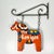 Boho Chic 1970s Vintage Boho Chic Gustavian Swedish Dala Horse House Sign & Iron Bracket For Sale - Image 3 of 15