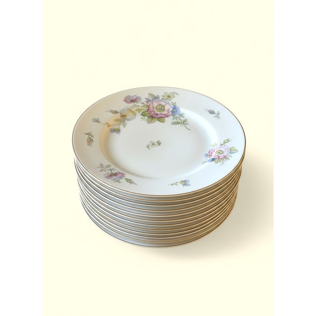 Elegant 96-piece Rosenthal Continental Classic Rose Collection German porcelain dinner service in Pattern 2554-61. This...