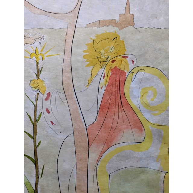 Salvador Dalí­, La Cour Du Lion (The Court of the Lion), 1974, Original Hand-Signed Color Engraving For Sale - Image 6 of 14