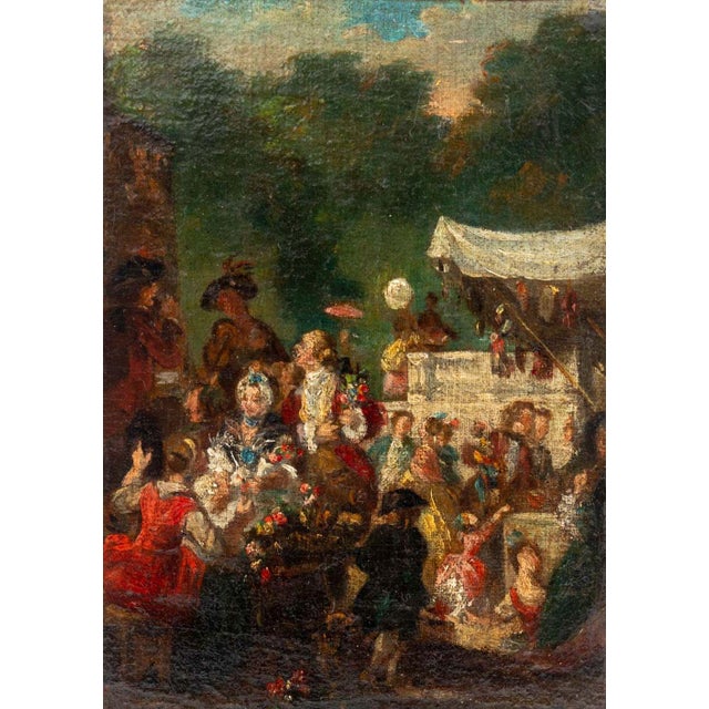 Jean-Michel Moreau (French, 1741-1814), Study for a Vignette, Oil on Canvas, 1770s, for "Les A propos de La Folie" by...