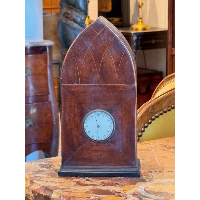 Gothic 19th Century Gothic Mantel Clock For Sale - Image 3 of 8