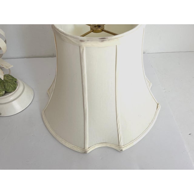 Italian Flower Bouquet Lamp & Shade, C1960 For Sale - Image 16 of 18
