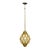 A superb antique Venetian lantern, circa 1920, featuring a richly textured hand-blown glass body in a luminous citrine...