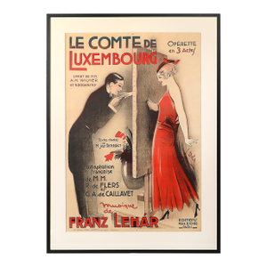 Art Deco Lithograph Poster Franz Lehar, Le Comte De Luxembourg by Georges Dola