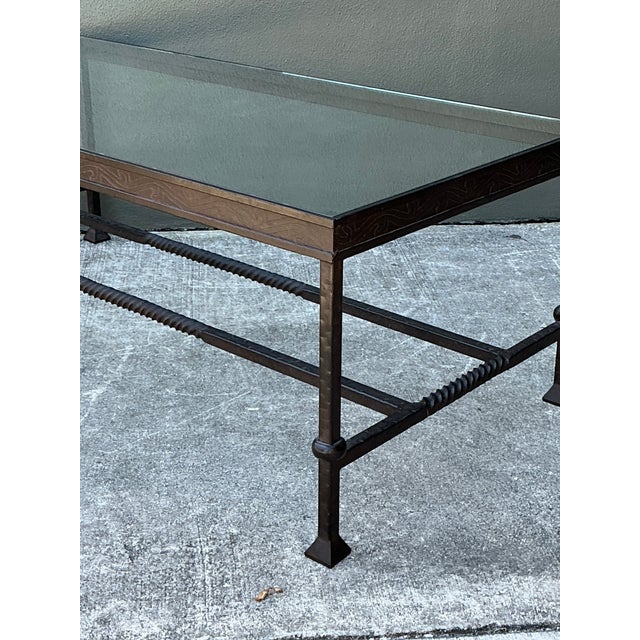 Vintage Hammered Wrought Iron Coffee Table For Sale - Image 12 of 12