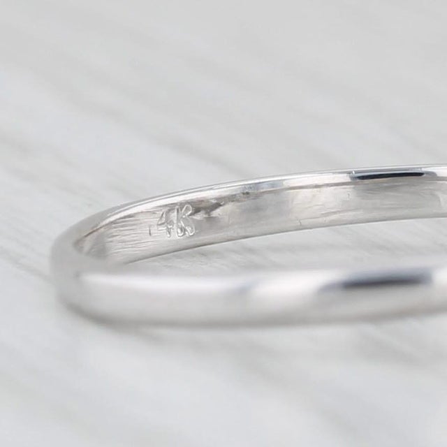 White 0.44ctw Emerald Cut Diamond Engagement Ring 14k White Gold Size 6.5 For Sale - Image 8 of 8