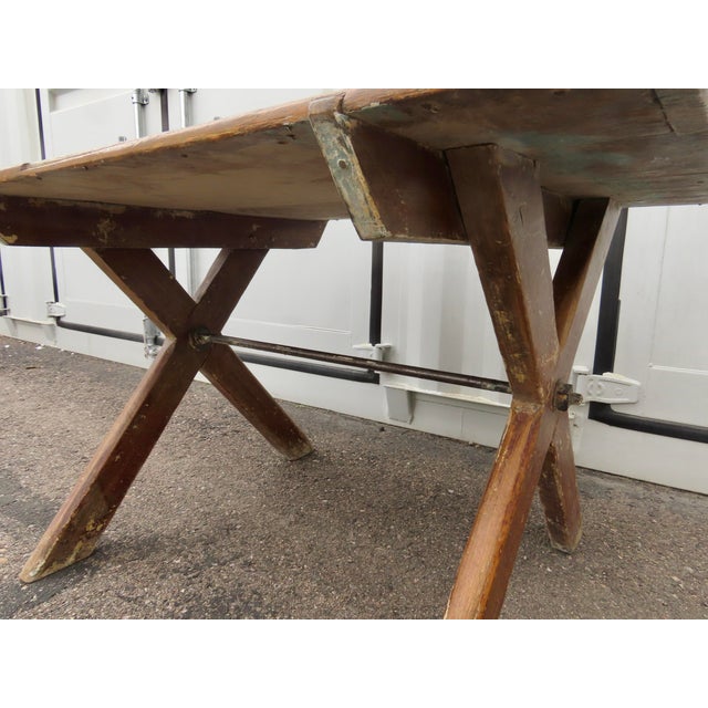 Country Rustic French x Based Table For Sale - Image 10 of 14