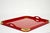 Mid-Century Modern Rectangular Red Lacquered Tray with Brass Corners from Rue Royale, 1960/70 For Sale - Image 6 of 14