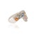 925 Sterling Silver Open Wrap Ring With Multi-Sapphires & Diamonds, Size 6 For Sale - Image 9 of 15