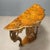 Brown Eclectic Console in Carved and Gilded Fir Wood For Sale - Image 8 of 10