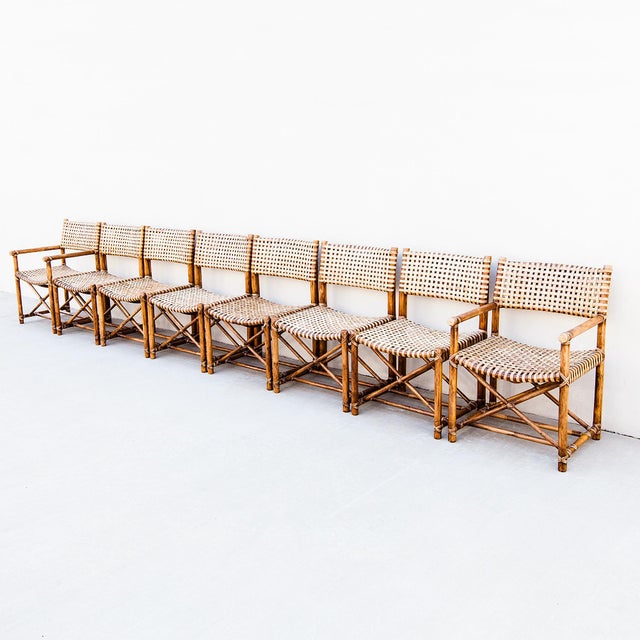 Vintage McGuire Antalya Dining Chairs in Bamboo & Laced Rawhide For Sale - Image 18 of 18