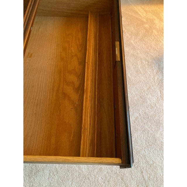 1970s Henkel Harris Queen Anne Solid Mahogany Writing Desk- Hotel duPont Provenance For Sale - Image 13 of 13