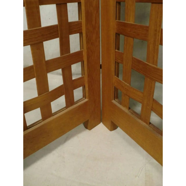 Mid-Century Modern Danish Teak Weave-Style Screen For Sale - Image 5 of 7