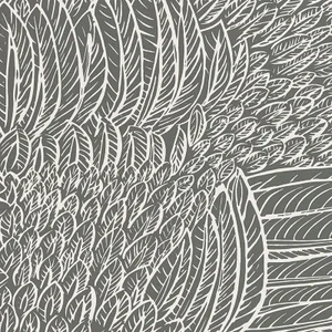 Sample - Schumacher Featherfest Wallpaper in Slate