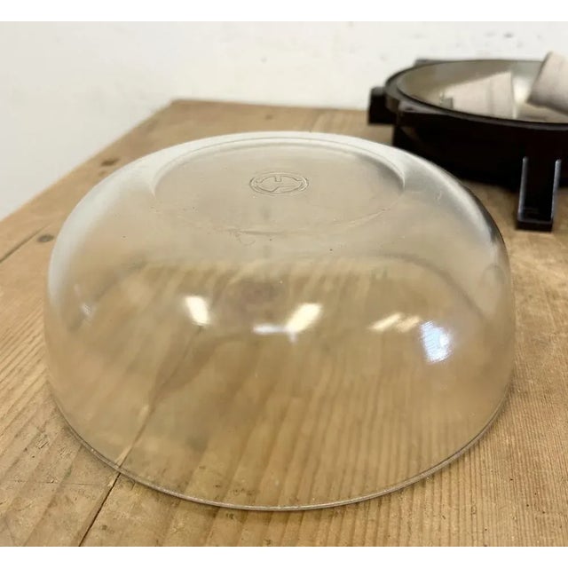 Industrial Brown Bakelite Wall or Ceiling Light, 1970s For Sale - Image 10 of 13