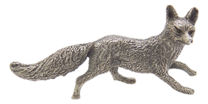 Vintage Italian Handmade Genuine Silver Hunting Fox Figurine, 1960s