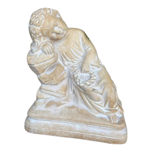 Vintage Chalkware Infant Jesus Statue Holding Crown of Thorns, 12.5”