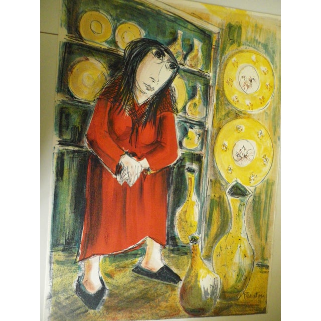 1980s Elie Pesatori, La gare Paris, Paris Liverpool & La femme en rouge, Lithographs, 1970s-1980s, Set of 3 For Sale - Image 5 of 18