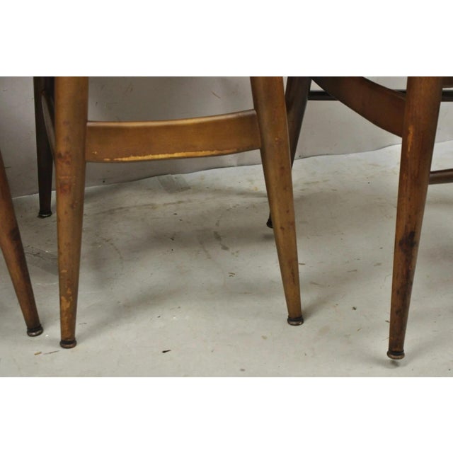 Vintage Thonet Mid Century Modern Bentwood Walnut Dining Chairs - Set of 4 For Sale - Image 9 of 12