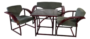 Hungarian Postmodern Living Room Set, 1970s, Set of 4